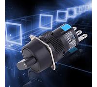 Xiuganpo Sélecteur Rotatif Durable, Interrupteur à Bouton Rond à 2 Positions pour Appareils Ménagers, pour équipement électronique AC 250 V 3 A 5 Pièces (AB6-11X2)