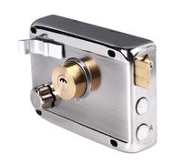 Xiuganpo Serrure de Jante de Porte Cylindrique en Acier et Cuivre, Ensemble de Serrures à Pêne Dormant de sécurité Traitées Thermiquement, Verticale à 5 Clés pour la Protection de la Maison