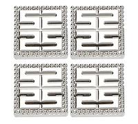 Xiuganpo Set of 4 Retro Metal Decorative Buckle, DIY Bag Hardware Accent