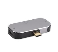 Xiuganpo Station d'accueil Multifonctionnelle en Alliage D'aluminium, Hub USB C, pour Résolution 4K, 3 en 1, Portable