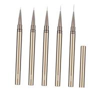 Xiuganpo Stylos à Dessin Fins Ergonomiques, Outil Pratique pour le Nail Art à Domicile avec Poignée Antidérapante pour de Beaux Ongles en Métal (5PCS)