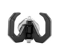 Xiuganpo Support de Crochet de Moto Universel en Alliage D'aluminium Solide, pour Modèles Flexibles, Noir/Argent, pour Les Motocyclistes (Argent Peint en Noir)