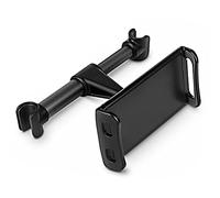 Xiuganpo Support de Tablette pour Appui-tête Support de Téléphone élégant en Alliage D'aluminium Rotatif à 360 ° pour Siège Arrière de Voiture adapté à la Plupart des Modèles Noir 7 X 11 X 18 Cm