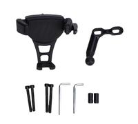 Xiuganpo Support de Téléphone pour Moto, Support de Perche décalé Réglable avec Rembourrage en Caoutchouc Souple et Amortisseur de Vibrations pour Gold Wing 2018 2024, Convient aux (Black)