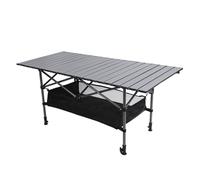 Xiuganpo Table Pliante D'extérieur Multifonctionnelle, Table de Gril Portable à Hauteur Réglable pour écrire et Manger, Noire