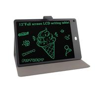 Xiuganpo Tablette D'écriture LCD avec étui PU Pen, pavé de Dessin électronique Effaçable 12 Pouces Jouets éducatifs D'apprentissage pour Enfants et Adultes, Pads de Dessin