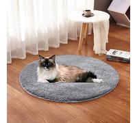 Xiuganpo Tapis Chauffant pour Animaux de Compagnie, Couverture électrique en Peluche pour Petits Chiens, Chats, Interface de Chargement USB [Trois Couleurs] (Gris argenté)