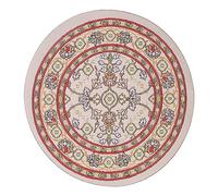 Xiuganpo Tapis Rond de Maison de Poupée, Style Vintage à Vie 1: 12 Carpet de Maison de Poupée 6,2 Pouces de Diamètre Tissu tissé pour Décoration de de pour Filles (C01 Petite Fleur)