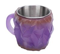 Xiuganpo Tasse de café en Cristal Minéral, Forme Unique élégante Excellente Tasse de café Minéral de clarté pour Officiel (PURPLE)