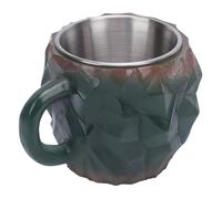 Xiuganpo Tasse de café en Cristal Minéral, Poignée Ergonomique Confortable Excellente clarté de Style Minéral de Forme Unique pour la Maison (GREEN)