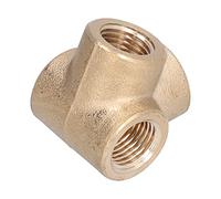 Xiuganpo Té de Tuyau en Fer Anticorrosion à Sortie Latérale à 4 Voies, Raccord en Laiton Robuste pour Usage Industriel