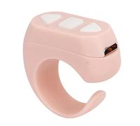 Xiuganpo Télécommande Bluetooth, Tourne-Page D'application de Télécommande Ergonomique, 3 Boutons Simples et Signal Stable, Facile à Utiliser, Anneau de Polyvalent pour la (Pink)