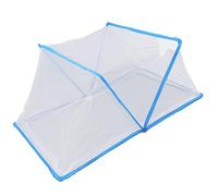 Xiuganpo Tente Moustiquaire pour bébé, Tente de Chambre à Coucher Pliable et Portable pour Un Environnement de Sommeil Sûr, Transparente et Respirante (Blue)