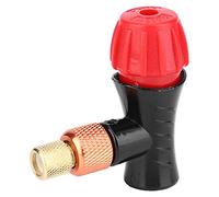 Xiuganpo Tête de Valve de Gonflage de Vélo en Alliage D'aluminium, Conception Durable pour Vélos de Route et de Montagne, 54mm, 1 Pièce, Noir Rouge