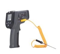 Xiuganpo Thermomètre Numérique à écran LCD rétroéclairé, Thermocouple de | Thermomètre infrarouge avec détecteur NCV, rapport de distance 12:1 à 50:1, pour usage industriel et domestique