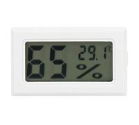 Xiuganpo Thermomètre Numérique intégré Hygromètre LED Humidimètre Compteur de Température avec Sonde pour Reptiles écran LCD Noir Mini pour Intérieur (WHITE)