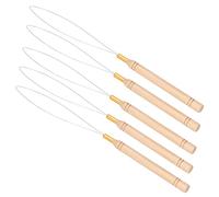Xiuganpo Tirez à Aiguille à Crochet, Kit d'Aiguille de Seau de Godet de Cheveux 5 Utilisation du Foin Usure de Foin Facile pour les Mèches pour les Touffes