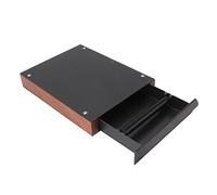 Xiuganpo Tiroir à café Amovible Pratique en Acier Inoxydable pour Bar à Domicile, Conteneur à Déchets de Marc de café de Grande capacité pour et Restaurant (BLACK)