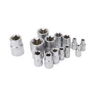 Xiuganpo Torx de Type E adapté au Jeu de Douilles Star Bit, Kit D'outils de Réparation D'entraînement Durable pour les Mécaniciens 14 Pièces