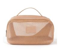 Xiuganpo Trousse de Maquillage en, Compartiments de Grande capacité à visibilité Claire, Trousse de Toilette en, de Maquillage de Voyage avec Tissu en Respirante pour Voyage d'affaires, Salle de