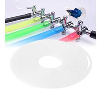 Xiuganpo Tube de Pompe à Air d'aquarium Flexible Non Plat de 5 Mètres de Long, Tuyau d'oxygène en Silicone pour Poissons 'Eau Salée (Transparent)