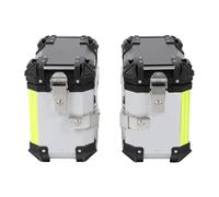 Xiuganpo Valise Latérale Moto Hydrofuge capacité de 28 L. Convient pour, Convient pour Les Propriétaires de (Silver)