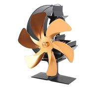 Xiuganpo Ventilateur Thermoélectrique à Circulation Rapide de la Chaleur, pour Poêles à Bois, Matériau en Alliage D'aluminium (Gold)