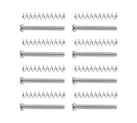 Xiuganpo Vis de Micro de Guitare Ensemble de Double Bobine de Fer à Ressort Fixation Sécurisée pour les Amateurs de Guitare de Niveaux de Compétence 8 Pièces Matériel de Fer (SILVER)