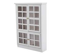 Xiuganpo Vitrine de Maison de Poupée en Bois à Trois Niveaux, Mini Bibliothèque pour Poupées, Portable pour Enfants et Jouet de Décoration pour Maison de 1:12