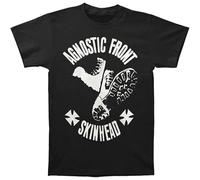 xiugoulovestory Agnostic Front Men's Skinhead T Shirt Black Black L