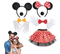 Xiujuers Deguisement Mouse Femme, Minnie Déguisement Carnaval, Déguisement Minnie Femme, Deguisement Mickey Femme, Deguisement Minnie Adulte, Convient Cosplay, Noël, Carnaval