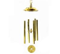 Xiulin Feng Shui Carillon à Vent en Laiton à Six Tubes Huit diagrammes de Cloche à Vent Souhait félicité de Faire de l'argent bénir et protéger Les Gens ameublement de la Maison Artisanat Ensemble de