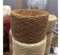 XIUPO 250g Fil de Raphia Fin Papier Herbe Coton pour Tricoter et Crochet Fait à la Main Bricolage Chapeau de Paille Sac Pantoufles Tissage Fil Rond été