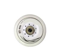 XIUsheUA 8 pièces/Ensemble 80mm 76mm 72mm 90A Rouleaux Patins à Roues alignées Patins de Slalom Roue for Roues de Patinage Adultes pour Les Parcs, Les patinoires(White 80mm ABEC7)