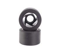 XIUsheUA 8 pièces Quad Roue Patin à roulettes Roue Patin Roues Remplacement Rebond élevé 62x40mm 93A pour Les Parcs, Les patinoires(Black Core Black PU)