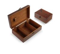 XIUsheUA Boîte à Couture multifonctionnelle en Bois de pin, boîte à Couture Domestique Vintage, Mallette de Rangement de Fil d'aiguille, Organisateur pour Le Tissu, Les Outils