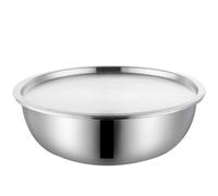 XIUsheUA Bol en acier inoxydable Ensemble De Saladiers En Acier Inoxydable 18 À 32 Cm, Bol Cuisine, Préparation, Mélange, Soupe, Pot Légumes(Bowl with Lid,32cm)