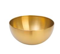 XIUsheUA Bol en acier inoxydable Lot de 1/2/3/5 saladiers en acier inoxydable, multi-usages, for fruits, pâtes, soupe, salade, pâtisserie, cuisine domestique(Gold,5PCS)