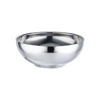 XIUsheUA Bol en acier inoxydable Lot De 2 Bols En Acier Inoxydable Épais, Double Isolation, Légers, Anti-chaleur, For Cantine, Restaurant, Multi-usages, Enfants(12cm)