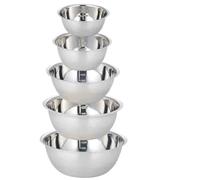 XIUsheUA Bol en acier inoxydable Lot de 5 bols à mélanger en acier inoxydable for salades, pâtisseries et fouets