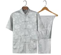 XIUsheUA Costume Tang rétro en Soie Motif Dragon, vêtements Kung Fu Tai Chi for Hommes Hanfu Fu avec Chemise de Poche pour Tai Chi, Arts Martiaux(Suit 10,180 for72.5to82.5kg)
