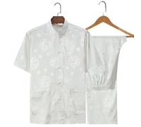 XIUsheUA Costume Tang rétro en Soie Motif Dragon, vêtements Kung Fu Tai Chi for Hommes Hanfu Fu avec Chemise de Poche pour Tai Chi, Arts Martiaux(Suit 8,165 for42.5to57.5kg)