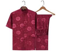 XIUsheUA Costume Tang rétro en Soie Motif Dragon, vêtements Kung Fu Tai Chi for Hommes Hanfu Fu avec Chemise de Poche pour Tai Chi, Arts Martiaux(Suit 13,170 for57.5to62.5kg)