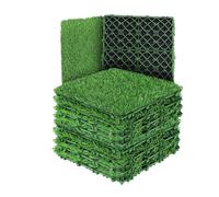 XIUsheUA Dalles Gazon emboîtables Lot de 10 Dalles Gazon Artificiel réalistes 30,5 x, cm, carrées et emboîtables