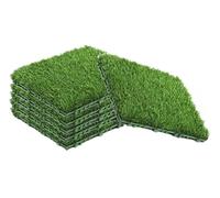 XIUsheUA Dalles Gazon emboîtables Lot de 10 Dalles Gazon synthétique carrées à emboîter, 30,5 x, cm
