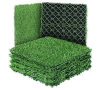 XIUsheUA Dalles Gazon emboîtables Lot de 10 Dalles Gazon Vert à emboîtement, 30,5 x, cm