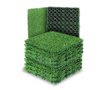 XIUsheUA Dalles Gazon emboîtables Lot de 10 Dalles Gazon Vert à emboîtement, 30,5 x, cm