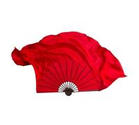 XIUsheUA Fan de Danse Orientale Voile éventail Court Double Couche, Paires d'éventails Doubles (1G + 1D), Accessoires de Danse du Ventre for Femmes(Color 14,2pcs Right Hand)