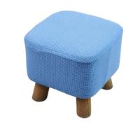 XIUsheUA Housse de Tabouret Housse De Protection Tabouret en Tricot Extensible d'automne Siège pour Pouf, Tabouret ou Repose-Pieds(A-Sky Blue)