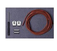 XIUsheUA Lacets élastiques réfléchissants en métal, serrure coulissante, sans cravate, baskets de loisirs rondes, lacets de chaussures paresseux pour entraîneurs, chaussures décontractées(BROWN)